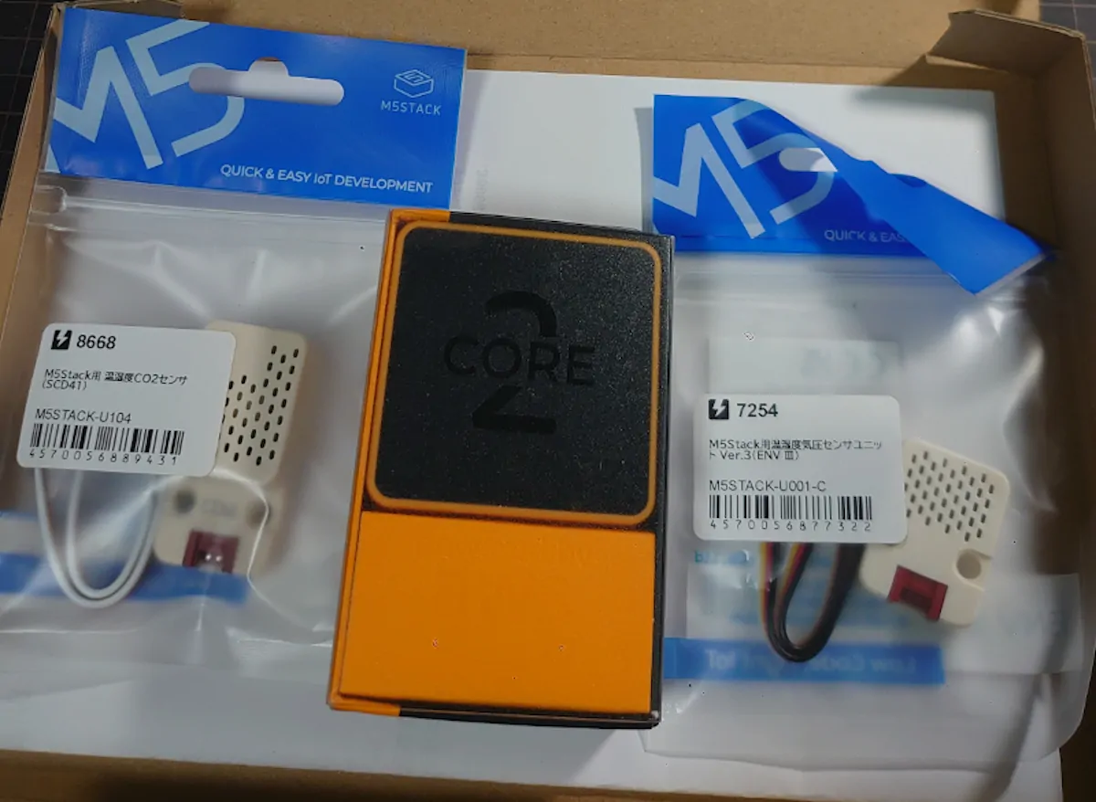 M5Stack用 温湿度CO2センサ(SCD41)を買ってみた。 M5Stack用 温湿度CO2センサ(SCD41)を買ってみた。